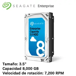 Seagate Enterprise 8 ТБ 3,5 "8000 ГБ 7200 об./мин. SATA 256 МБ жесткий диск