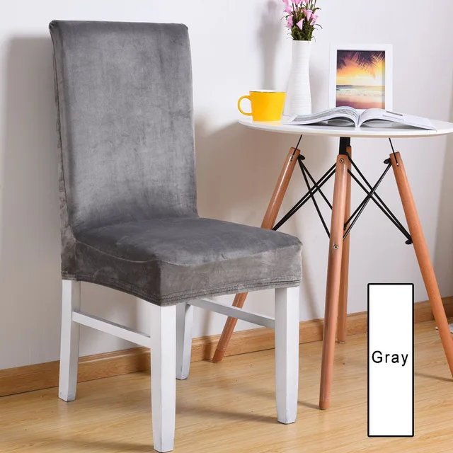 Thick Microfiber Spandex Chair Cover Winter Soft Comfortable Dining Thick Microfiber Spandex Chair Cover Winter Soft Comfortable Dining Covers Restaurant Hotel Decoration Stretch