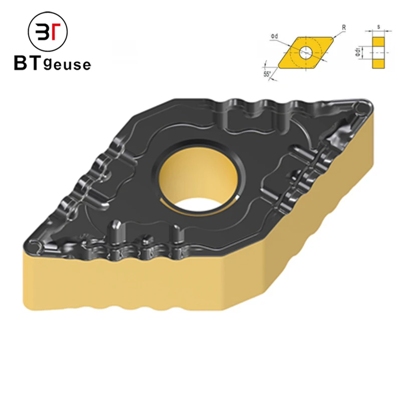 BTgeuse DNMG150408 токарный станок с ЧПУ твердосплавные токарные вставки CVD покрытием