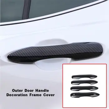 

pcmos 2020 4Pcs ABS Carbon Fiber Car Side Door Handle Cover Trim for TOYOTA CAMRY 2018 Exterior Door Handles Stickers New