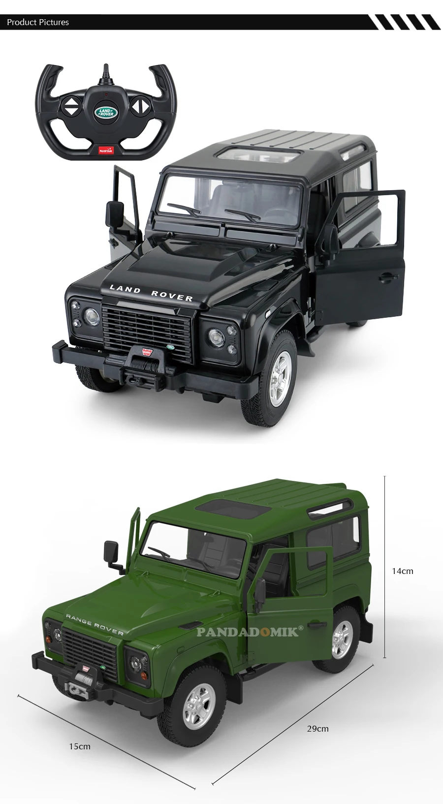 Радиоуправляемая машинка Rastar 1:14 SUV Landrover Denfender, Радиоуправляемая машинка, модель электромобиля, игрушки для мальчиков