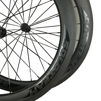 

black glossy soloteam 700C Carbon Wheels 38mm 50mm 60mm 88mm Carbon Bicycle Wheels Road Bike Carbon Wheelset