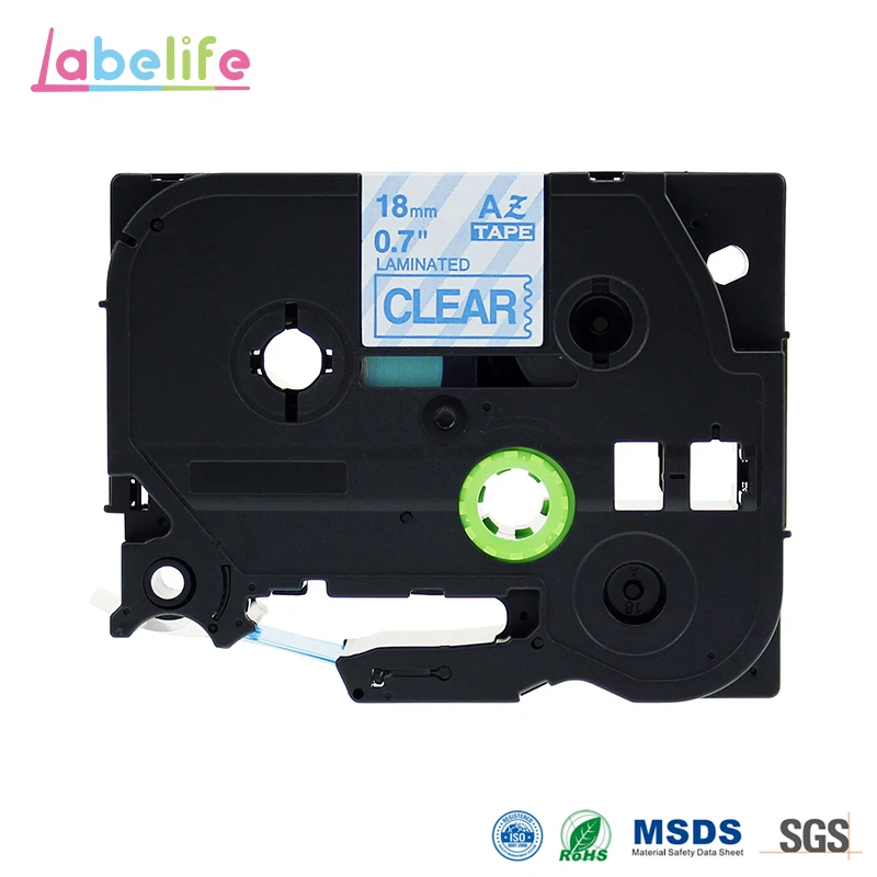 Labelife 1 pcs TZe-143 Blue on Clear 18mm Label Tape Compatible for Brother P-touch TZ TZe 143 TZe143 TZ143 8m(0.7&quotx26.2') |