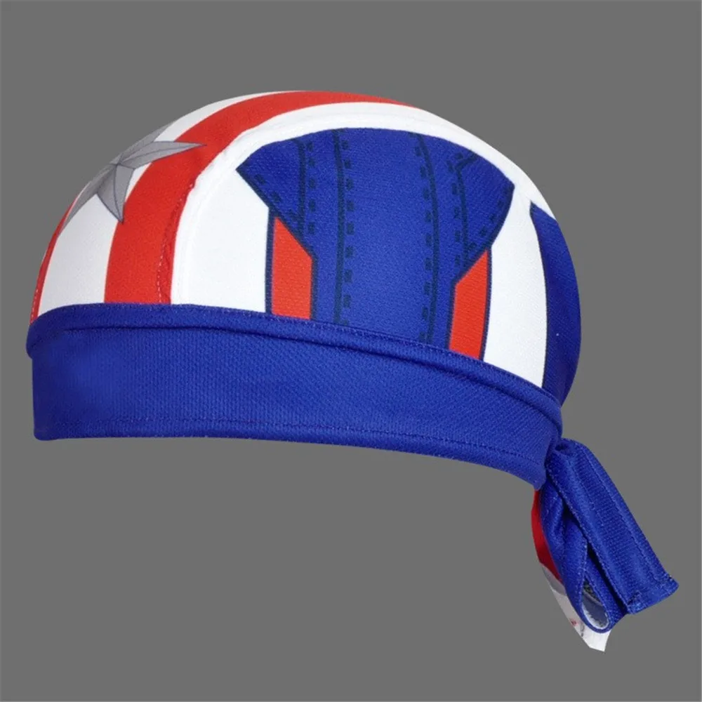 

Captain America Sunscreen Men Bike Bandana Breathable Anti-UV Cycle Headwear Outdoor Sport