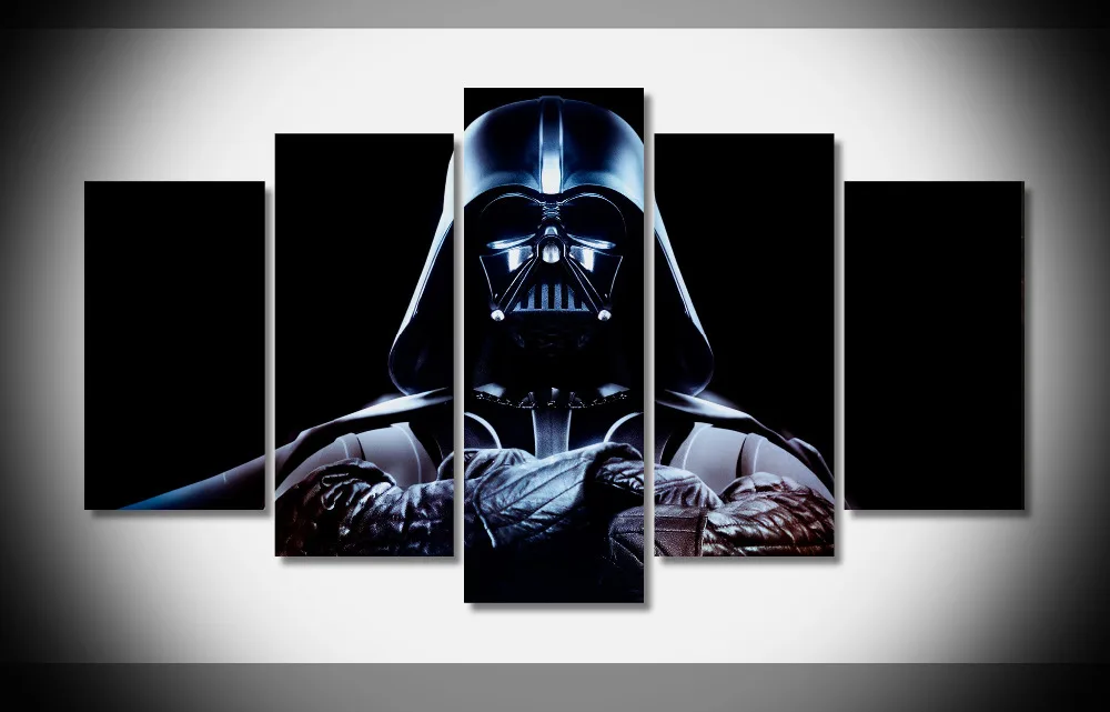 

7313 darth vader Star war Poster wood Framed Gallery wrap art print home wall decor Gift wall picture Already to hung digital