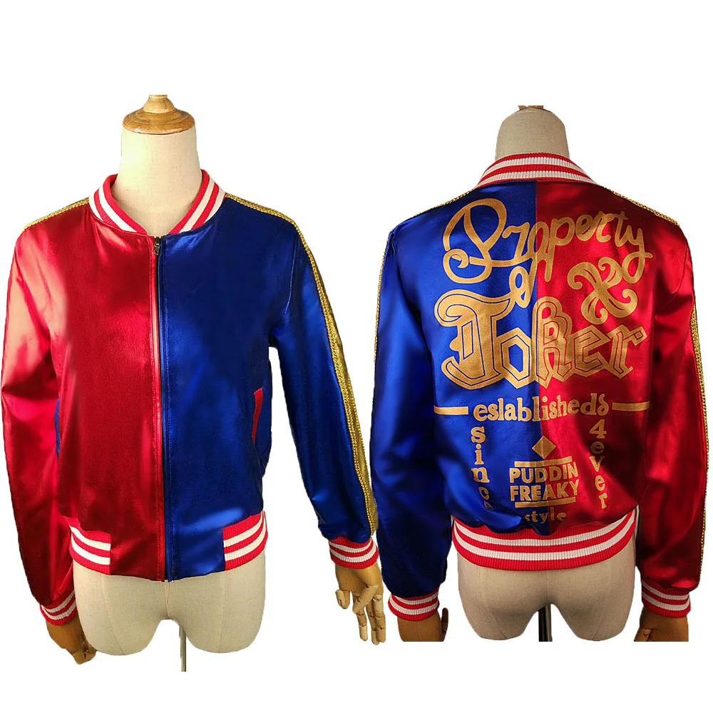 Coat Harley Quinn Jacket Property of Joker Embroidery Jacket Suicide Squad Harley Quinn Cosplay Adult Jacket Coat (1)