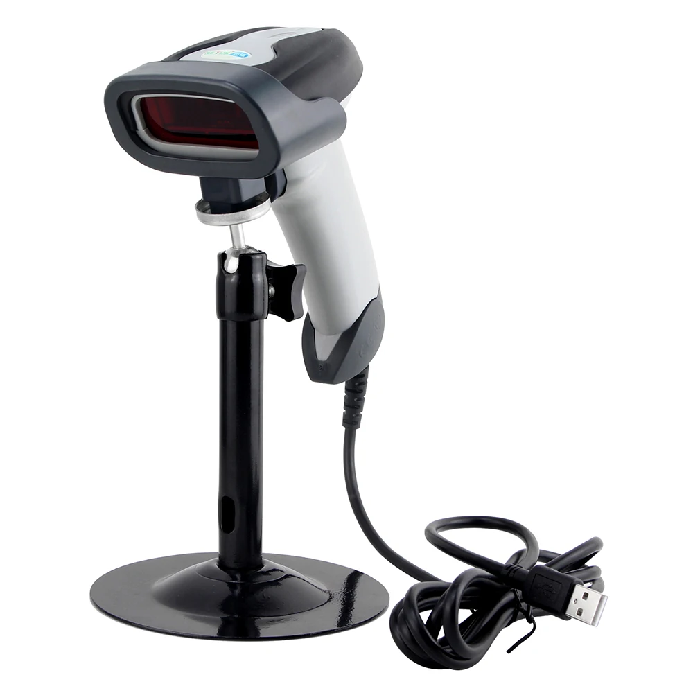 Handheld Automatic Laser Barcode Scanner USB Cable Inventory with Stand