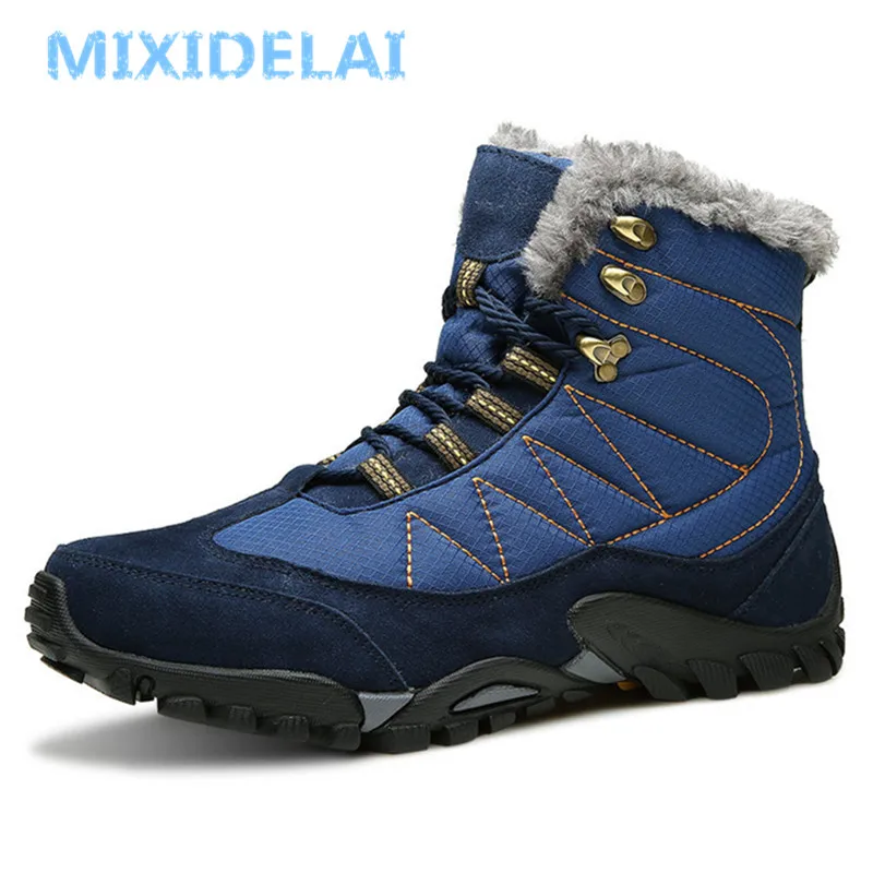 MIXIDELAI 2018 الشتاء الدافئة الفراء الثلوج الأحذية الذكور أحذية للرجال الكبار الأزياء البقر المدبوغ المشي سلامة العمل الكاحل الأحذية رياضية MIXIDELAI 2018 الشتاء الدافئة الفراء الثلوج الأحذية الذكور أحذية للرجال الكبار الأزياء البقر المدبوغ المشي سلامة العمل الكاحل الأحذية رياضية