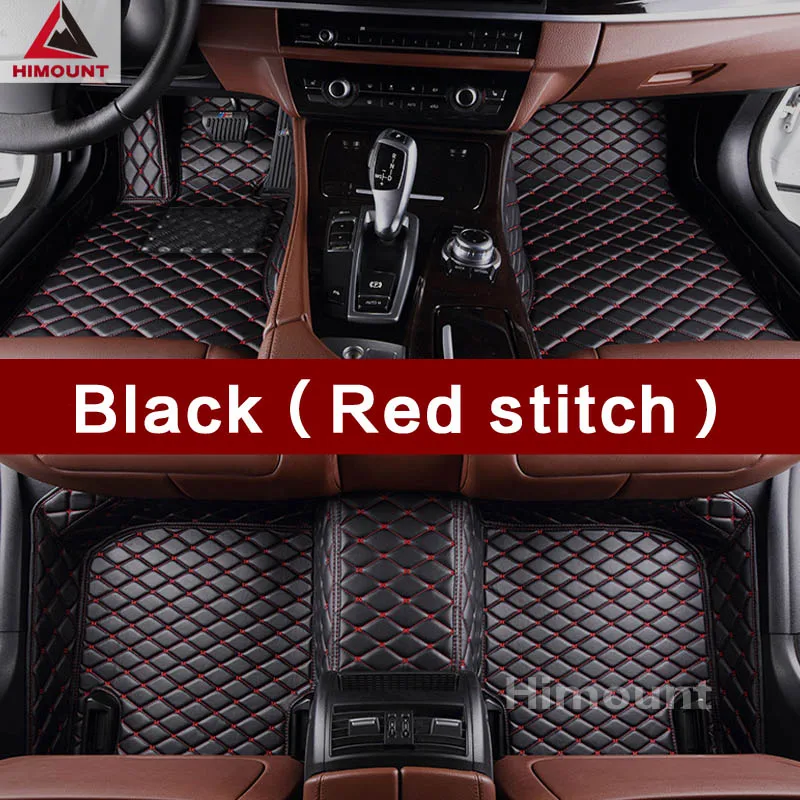 Индивидуальные автомобильные коврики для Mercedes Benz S class Maybach W220 W221 W222 V222 S63 S65 AMG длинные/стандартные колесная база ковры - Название цвета: Black (Red stitch)