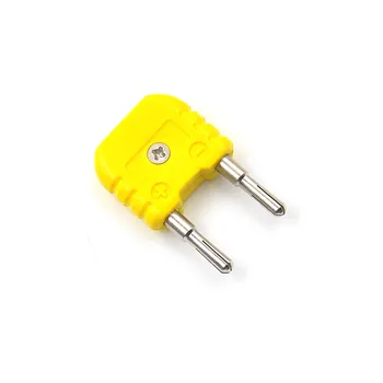 

1Pcs Yellow Mini K Type to Round Banana Plug Thermometer K-Type Thermocouple Adaptor Plug