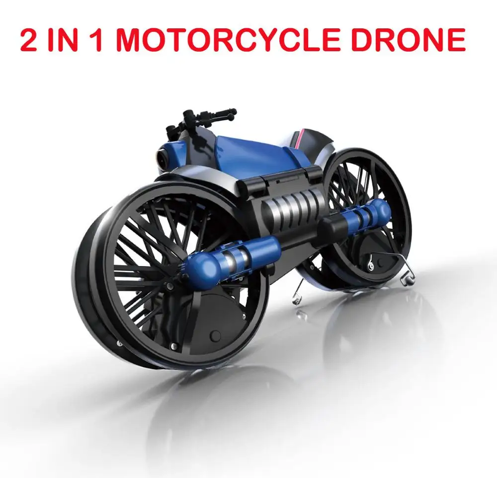 Unique H6 2-in-1 Folding RC Drone & Motorcycle Vehicle Multi-functional Folding Aircraft Vehicle 6-axis Quadcopter Toy