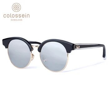 

COLOSSEIN Polarized Sunglasses Men Women Retro Mirror Round Sun Glasses Fashion Travelling Eyewear UV400 oculos de sol feminino