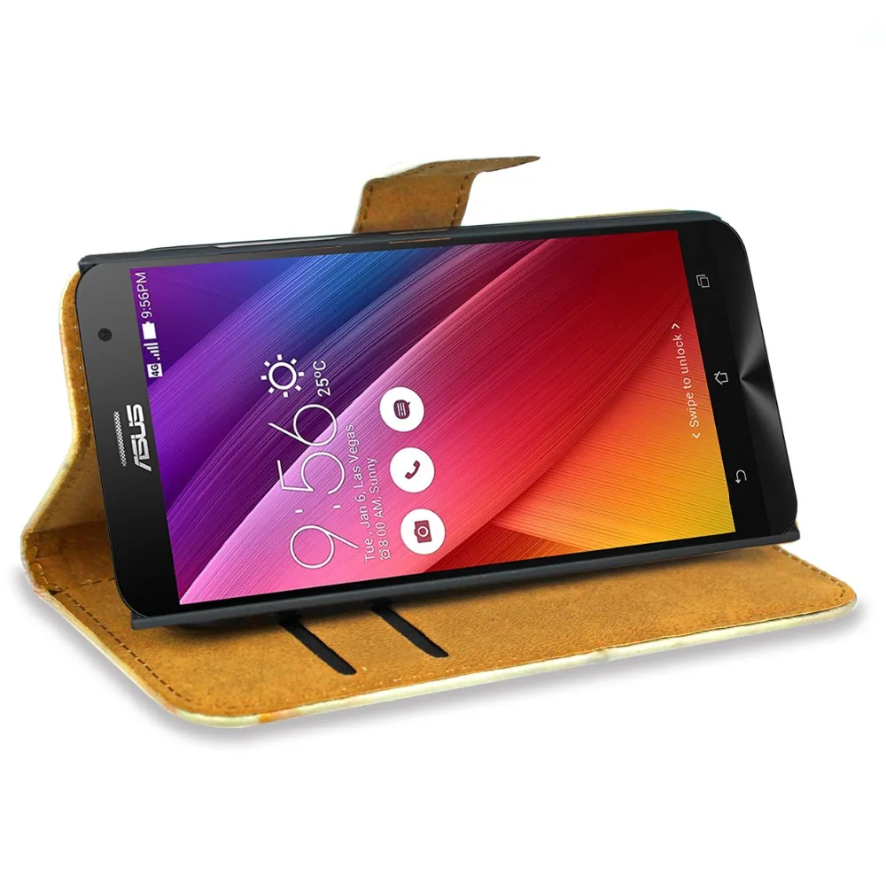 Винтажный чехол для ASUS Zenfone 2 Кошелек с узором кожаная сумка Coque/чехол (ZE550ML/ZE551ML) 5