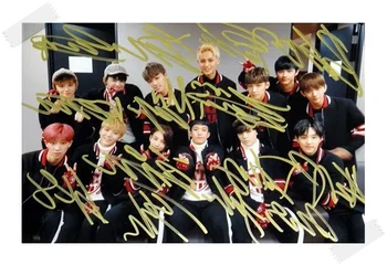 

Seventeen autographed signed group photo 4*6 freeshipping 02.2017