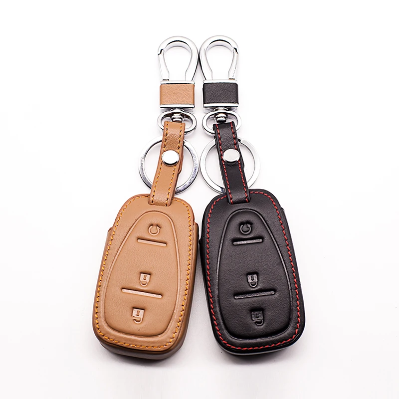 3 buttons leather car remote key case key cover For The New Chevrolet