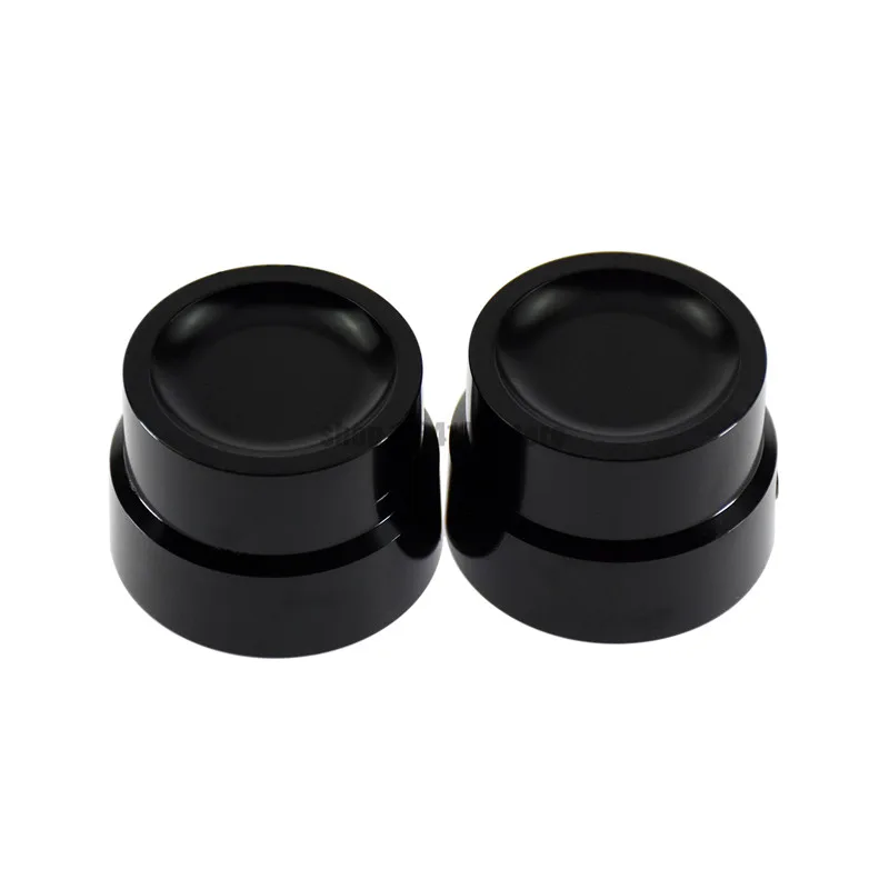 Motorcycle Front & Rear Axle Nut Covers Caps Black Chrome Aluminum For