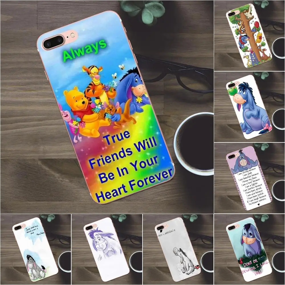 

Bixedx TPU Mobile Phone Case Cover For Huawei G8 Honor 5C 5X 6 6X 7 8 9 Y5II Mate 9 P7 P8 P9 P10 P20 Lite Plus 2017 Cute Eeyore