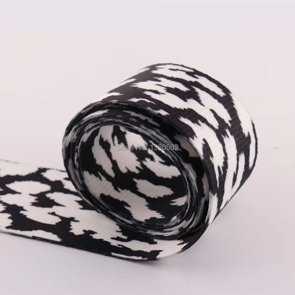 5 ярдов мода уникальный дизайн белый и черный " 50 мм полиэстер/хлопок тесьма для швейное изделие для сумки Швейные аксессуары