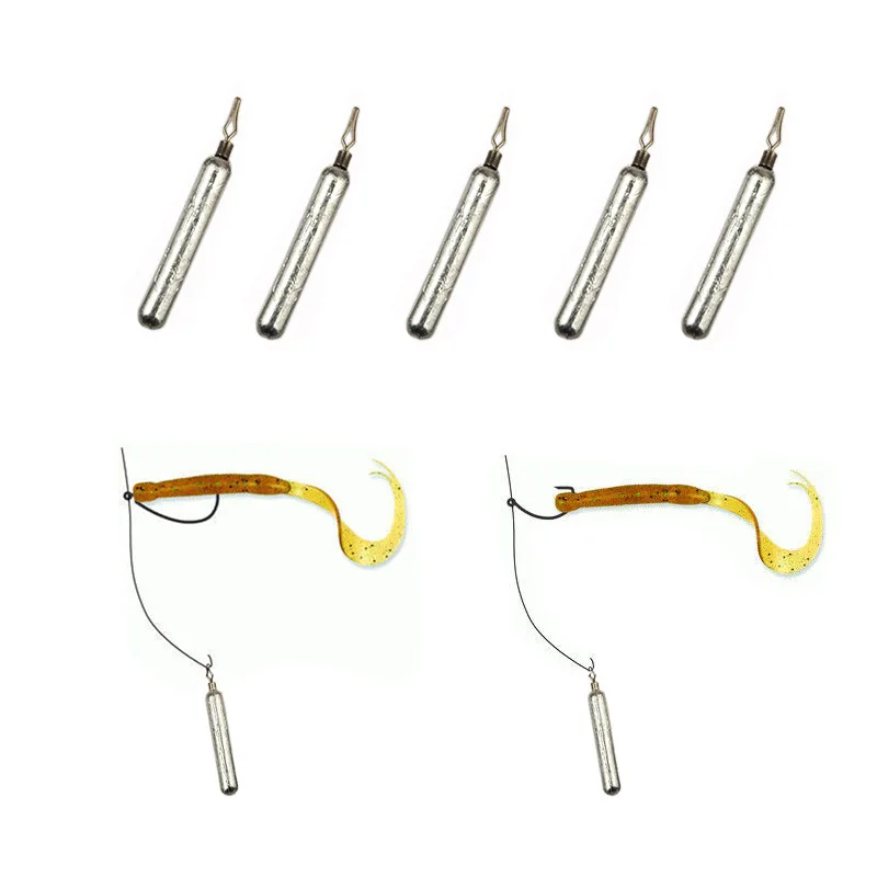 10Pcs/Lot 5g/7g/10g/12g/15g/18g Long Rod Weights Split Shot Balance