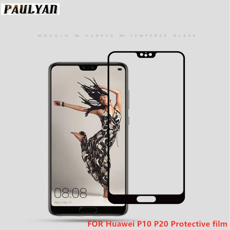 Защитное стекло для Huawei P10 P20 Lite Pro закаленное защитное экрана с 3D краями P10Plus
