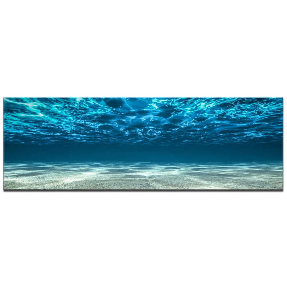 

Blue Ocean Sea Canvas Wall Art Print Decor Poster Artworks For Home Pictures Seaview Under Sea Painting On Canvas for gift