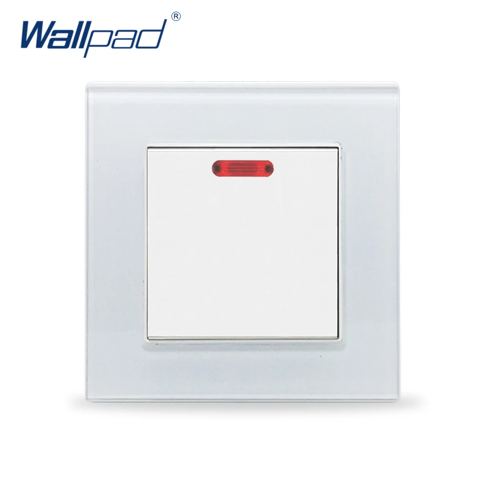 Water Heater Switch Wallpad Luxury Crystal Glass 110V 250V EU UK