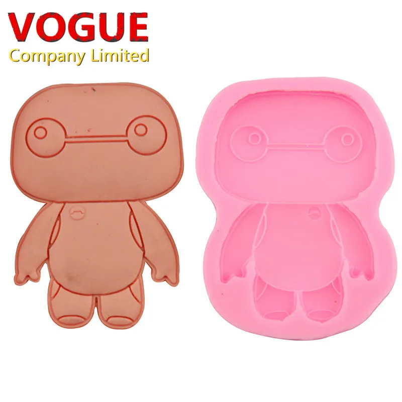 1pc DIY 3D Big Hero Baymax Shape Fondant Mold Silicone