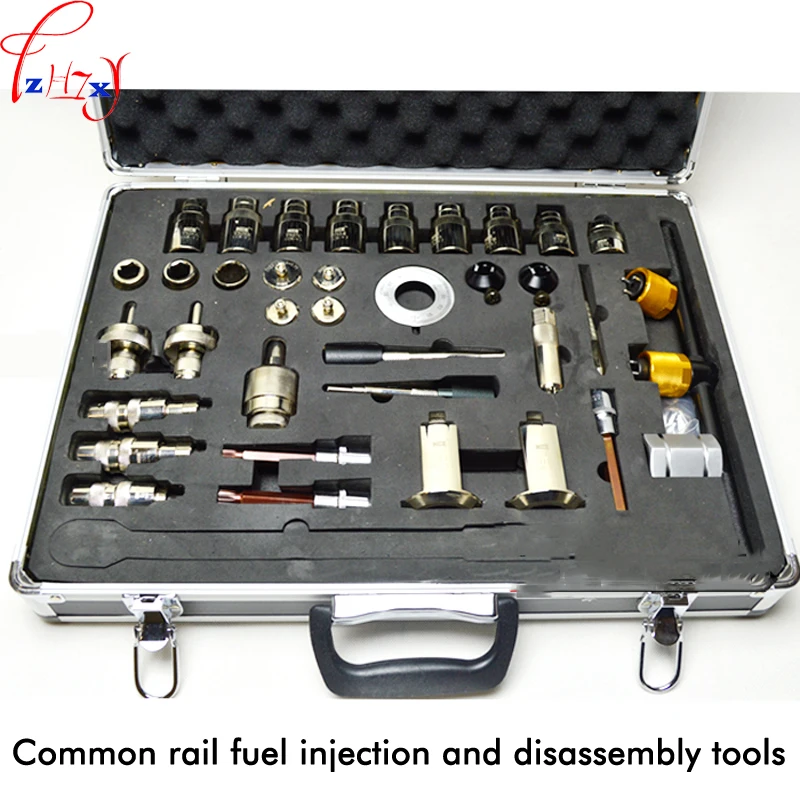 38pcs Common rail injector disassembly tool+Aluminum box ,Full set of common rail injector repair tools kit