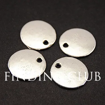

30 pcs Antique Silver Metal Blank Stamping Tags Pendants Round for Necklaces Bracelets Findings 16mm A809