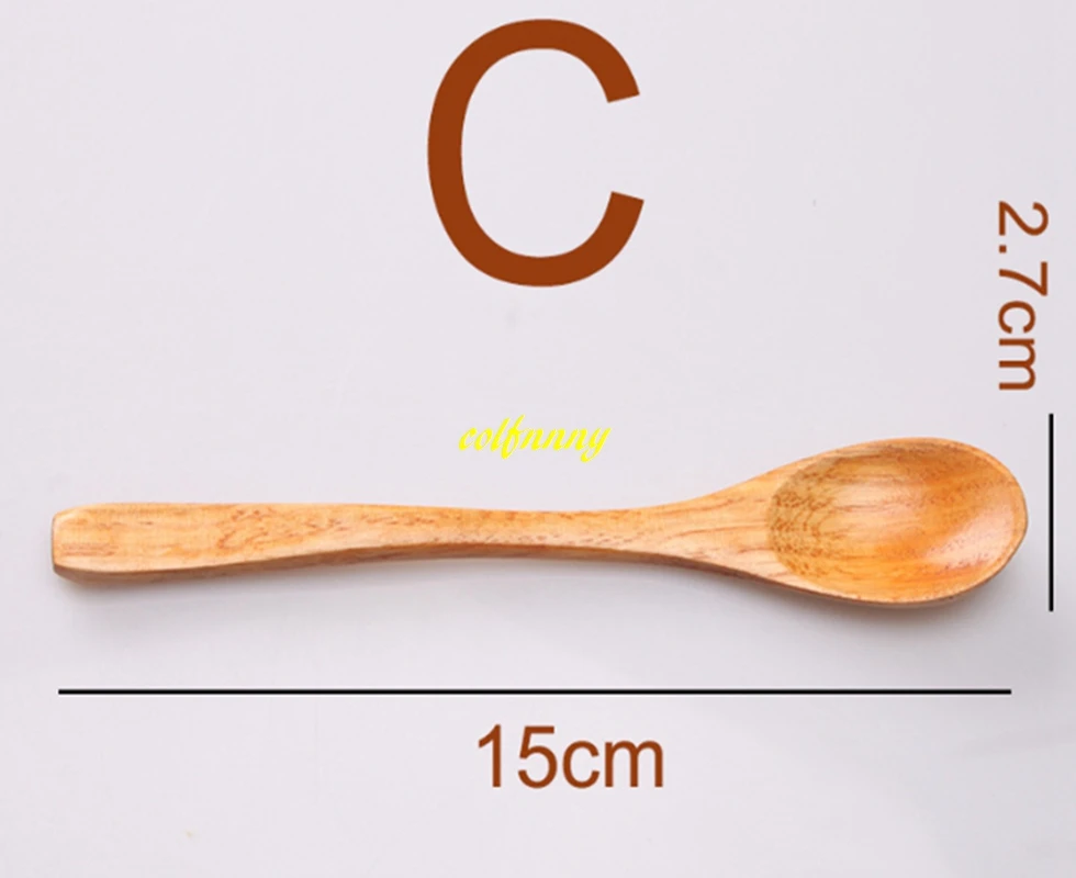 200 шт./лот можно настроить логотип Деревянные Ложки Посуда Чай Кофе десерт деревянная ложка в японском стиле питание ложка 11 стилей