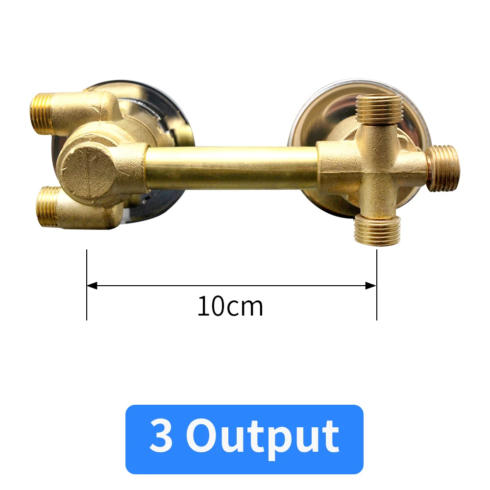 2/3/4/5 способ Выход латунный душевой клапан смеситель Термостатический смеситель для душа переключающий клапан Управление душевая кабина смеситель для кухни - Цвет: 3ways 10cm screw