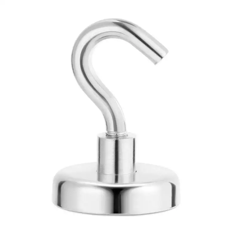 

Magnetic Hooks Power Hook Magnet Holder Super Suction 16mm diameter 5kg , Heavy Duty Powerful Neodymium Rare Earth Magnet Hook