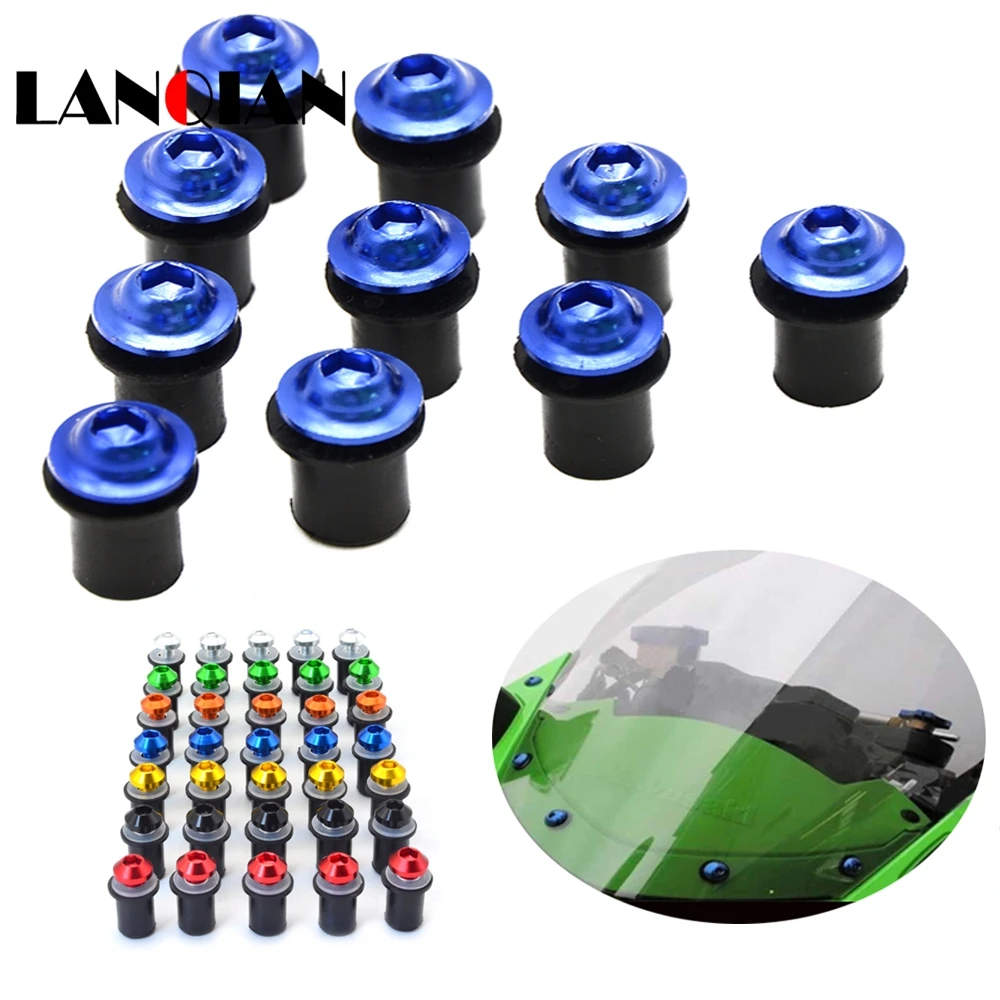 

For Benelli BJ BN 300gs 600gs 300 600 600i i gs10pcs Motorcycle Windscreen Windshield Bolts Screw