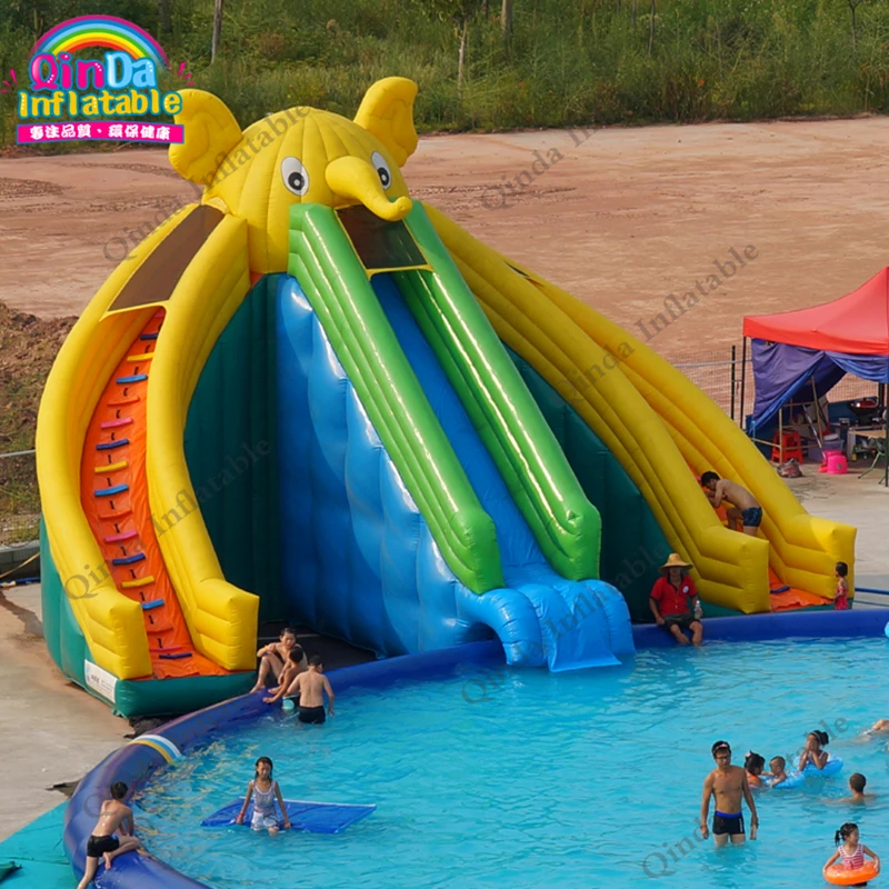 Portable elephant water park inflatable , amusement park