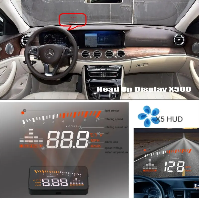 Автомобильный HUD Дисплей для Benz E Class W212 W207-безопасное вождение экран проектор Refkecting лобовое стекло