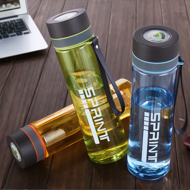 US $5.86 Large Capacity 1000ML Plastic Water Bottle With Rope Portable Outdoor Space Bottle Hiking Camping T