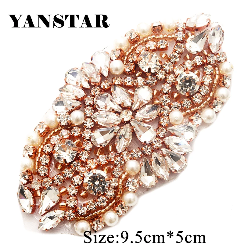 YANSTAR(10pcs) Wholesale Bridal Sash Rhinestone Applique Accessory For Wedding Dress Belt DIY Gown YS865 | Дом и сад