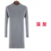 Quality Autumn Winter Warm Knitted Dress Women Half High Neck Long Sleeve Pencil Casual Mini Bodycon Sweater Dress Plus Size 237 2