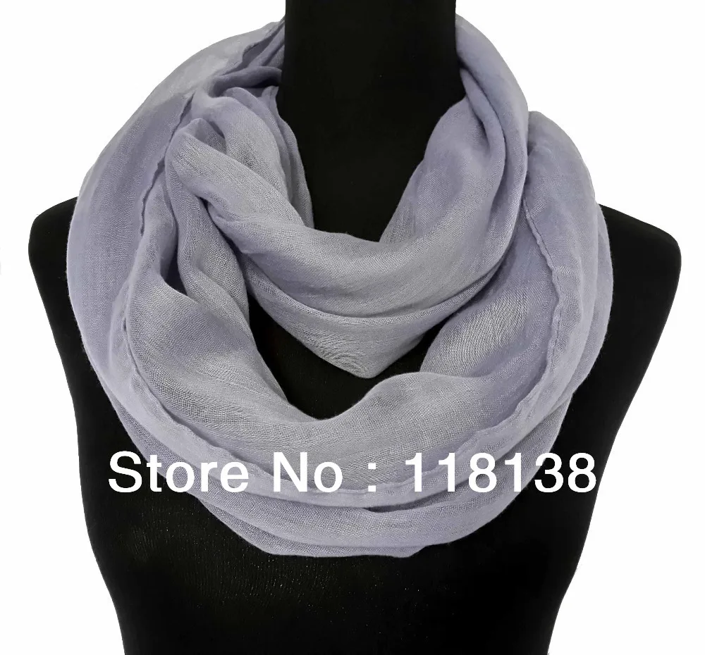 

Fashion Soft Lightweight Infinity Loop Cowl Circle Scarf Plain Solid Color, Free Shipping
