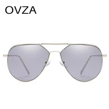OVZA популярные большие солнцезащитные очки двухлучевые мужские Солнцезащитные очки женские темные очки металлическая тонкая рамка объектив устойчивый к УФ S1313