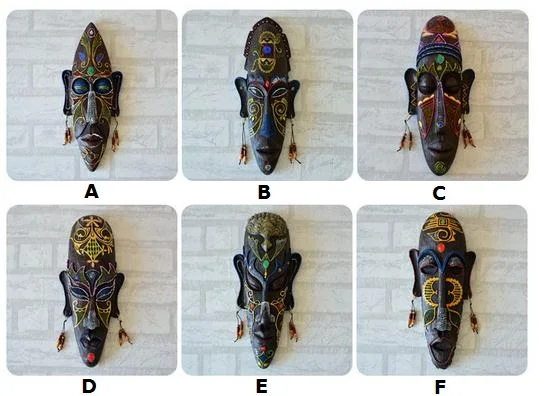Африканская маска, настенные гобелены, средние креативные персонализированные настенные фрески, домашний бар, входные декоративные аксессуары, подвеска из смолы
