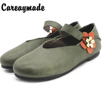 

Careaymade-Return to the ancients create a new style of Sunnr flower shallow-mouthed single shoe, women's literature art shoes