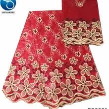 BEAUTIFICAL красный Базен riche ткань Африканский riche getzner высокое качество нигерийское платье кружевная ткань 5+ 2 ярдов/комплект онлайн PB20