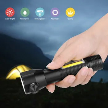 

Multifunction LED Flashlight USB Rechargeable Emergency Torch Camping Fashing Hunting Super Bright portable Camping light фонари