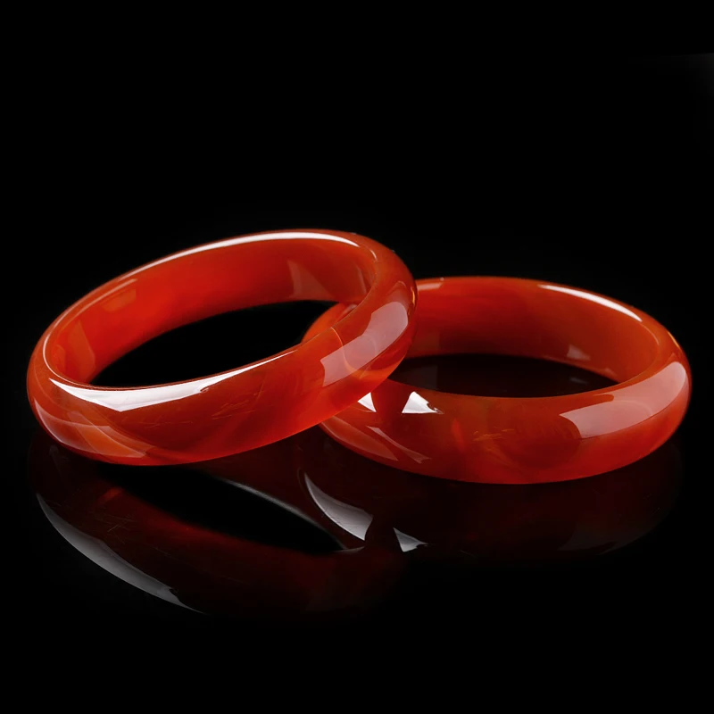 

Onyx Bracelet Female Red Crystal Chalcedony Wide Bracelet Fashion Jewelry to Send Mom Gift