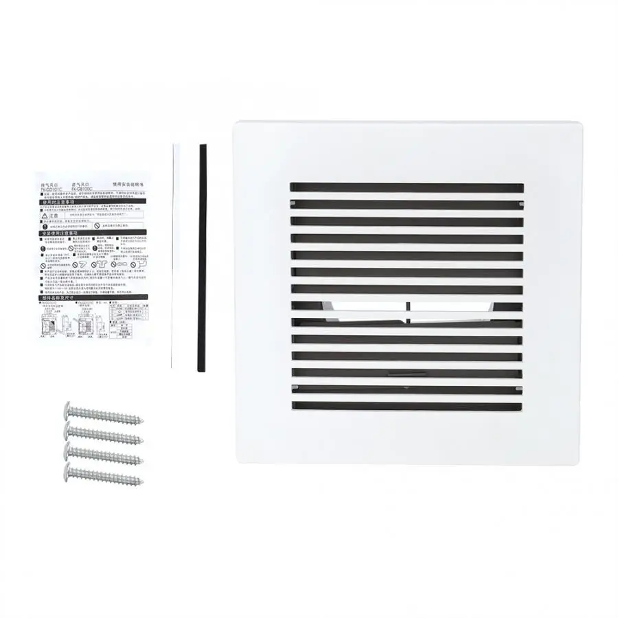 

New Extractor Ventilation Ducting Cover Air Vent Grille Wall Ceiling Grid Fan Extractor Square Shape Toilet Fan