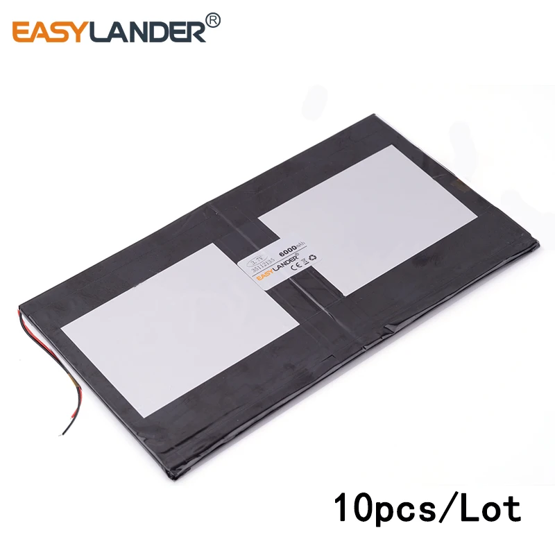 

10pcs/Lot 3.7V 6000mAh 35112135 polymer lithium ion /Li-ion battery for Sanei N10 Ampe A10 Quad Core HKC T90 Dual Core tablet pc