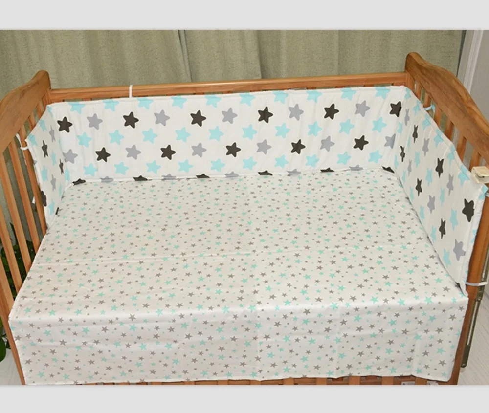 200 см длина (1 шт. бампер только) Модные кроватки бампер детская кровать, детская кровать бампер clauds/звезда/точка, надежную защиту для