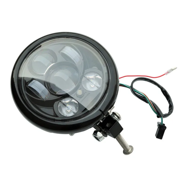 Светодиодный проектор для фар 5 3/4 дюйма 75 с корпусом мотоцикла Harley XL1200X Dyna Black FXDB| |