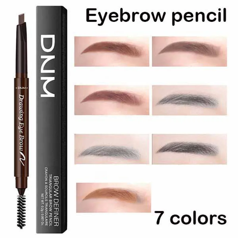 

Color Box 7 Color Double Head Automatic Rotating Eyebrow Pencil Squeeze Refill Waterproof Brush Long Lasting Natural Eyes Makeup